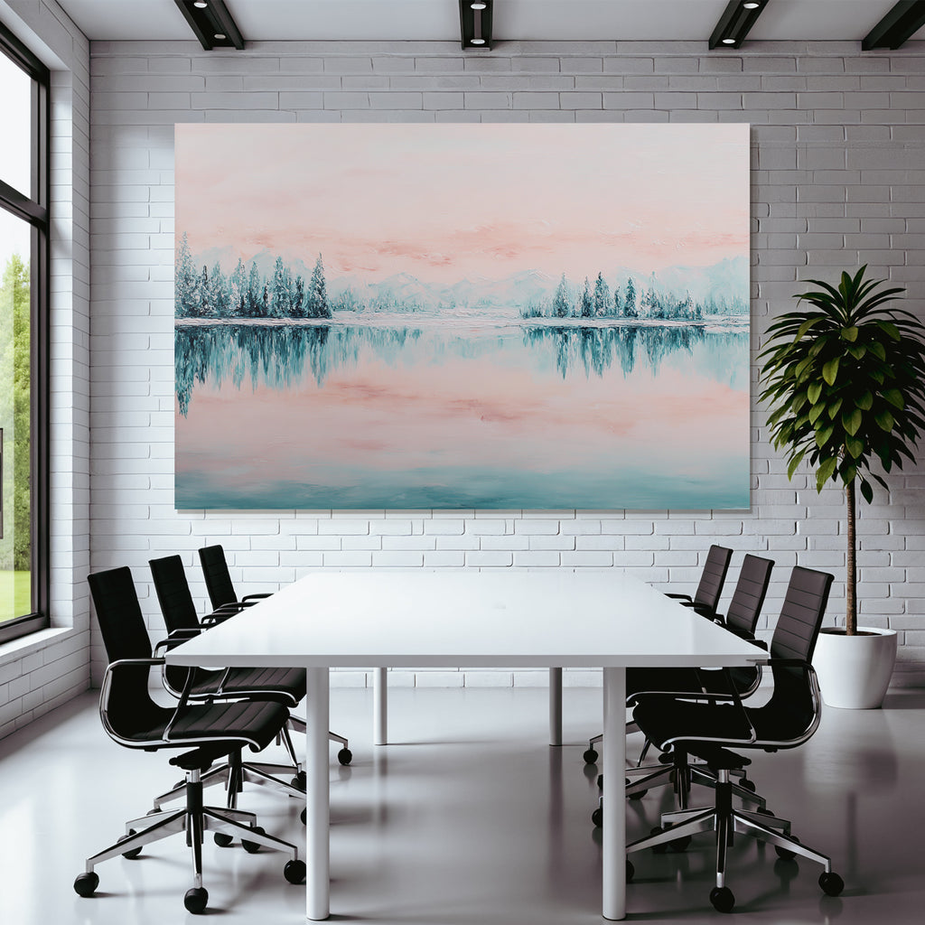 Berglandschaft Mit Ruhigem See Und Baumreflexion