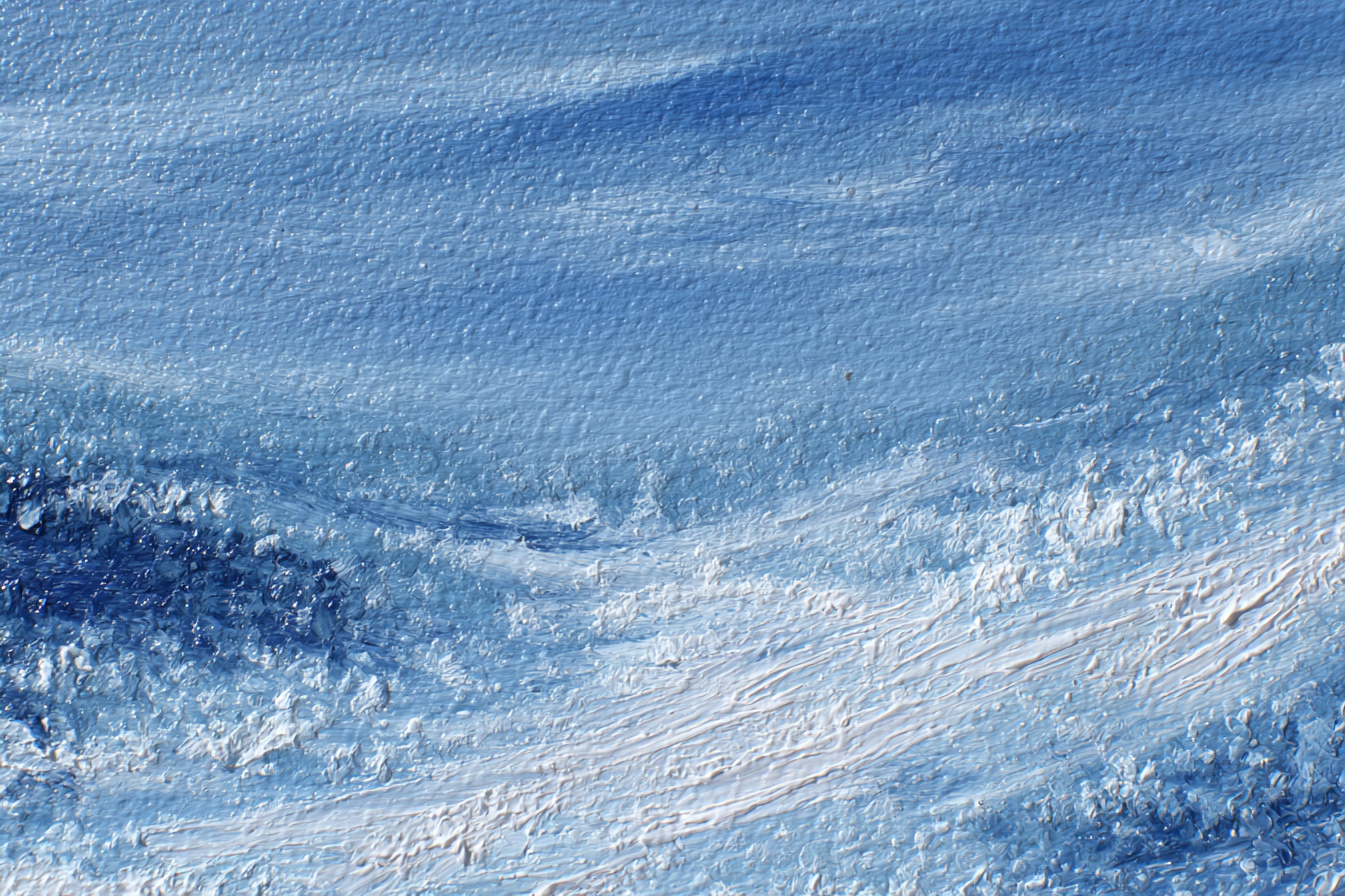 Nahaufnahme Blaür Meereswellen | Eis und Schnee | Natur
