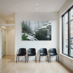Winterlandschaft Mit Reh Am Bach