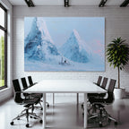 Winterliche Schneeberglandschaft Mit Schloss