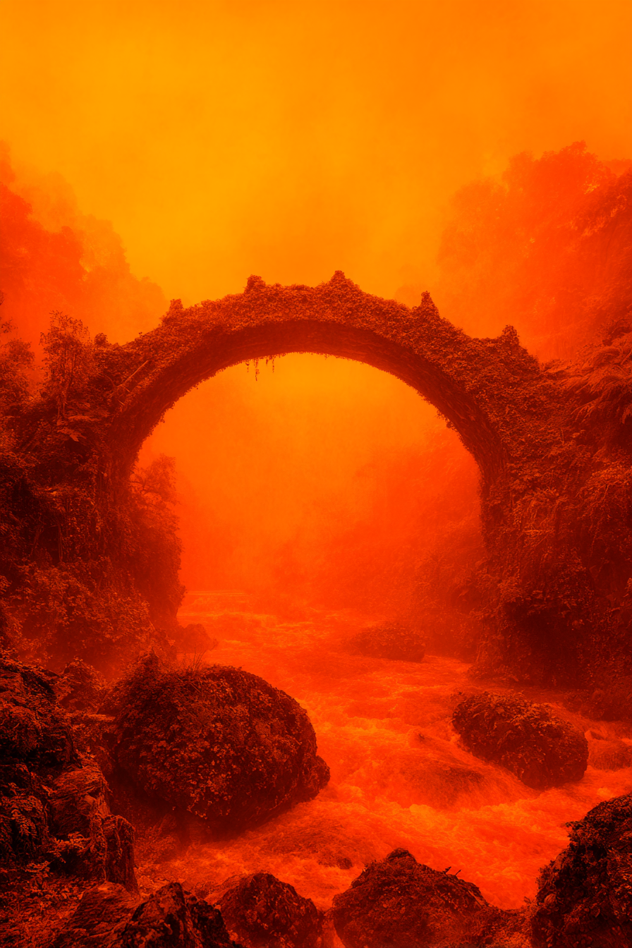 Bogenbrücke Im Morgennebel | Feuer und Vulkane | Natur