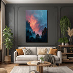 Dramatische Landschaft Mit Türmischen Bergen Und Morgenröte