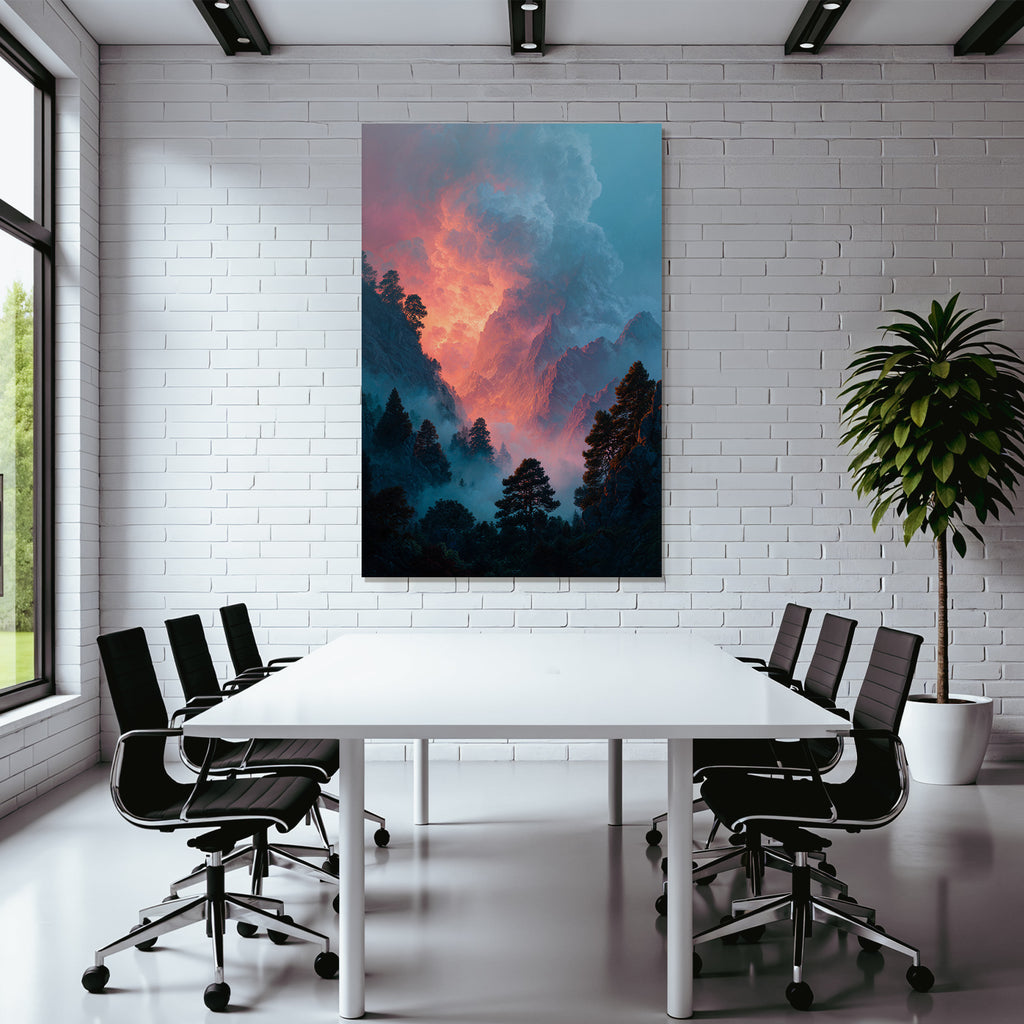 Dramatische Landschaft Mit Türmischen Bergen Und Morgenröte