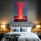Vulkaneruption Mit Lava Und Asche