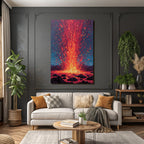 Vulkaneruption Mit Lava Und Asche