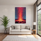 Vulkaneruption Mit Lava Und Asche