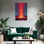 Vulkaneruption Mit Lava Und Asche