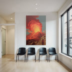Vulkaneruption Mit Lava Und Klassischem Bogen