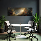 Dramatische Atmosphärelandschaft Mit Turbulentem Himmel
