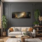 Dramatische Atmosphärelandschaft Mit Turbulentem Himmel