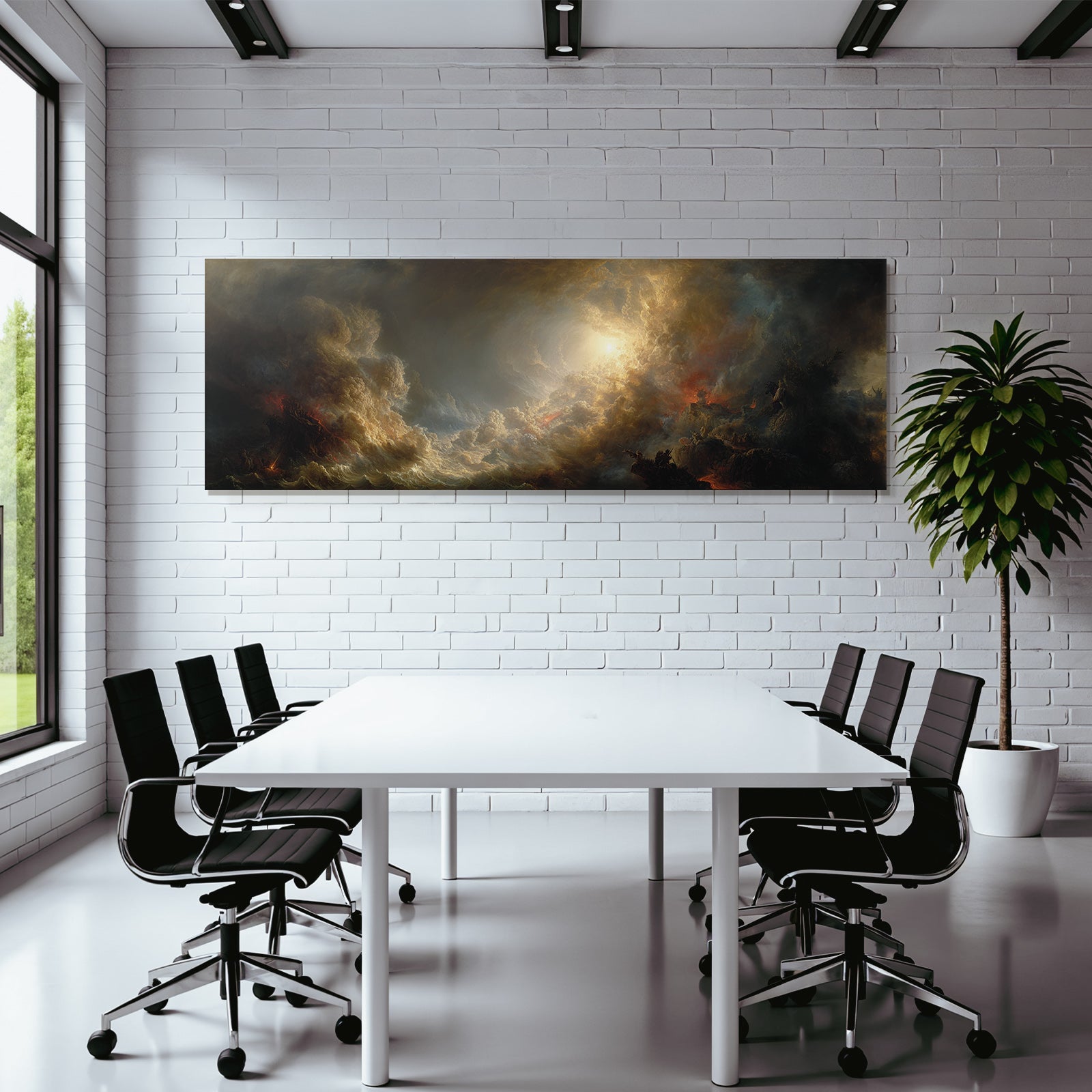Dramatische Atmosphärelandschaft Mit Turbulentem Himmel