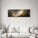 Dramatische Atmosphärelandschaft Mit Turbulentem Himmel