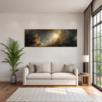 Dramatische Atmosphärelandschaft Mit Turbulentem Himmel