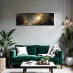 Dramatische Atmosphärelandschaft Mit Turbulentem Himmel