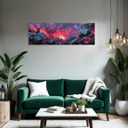 Hirsch In Einer Glühenden Vulkanlandschaft