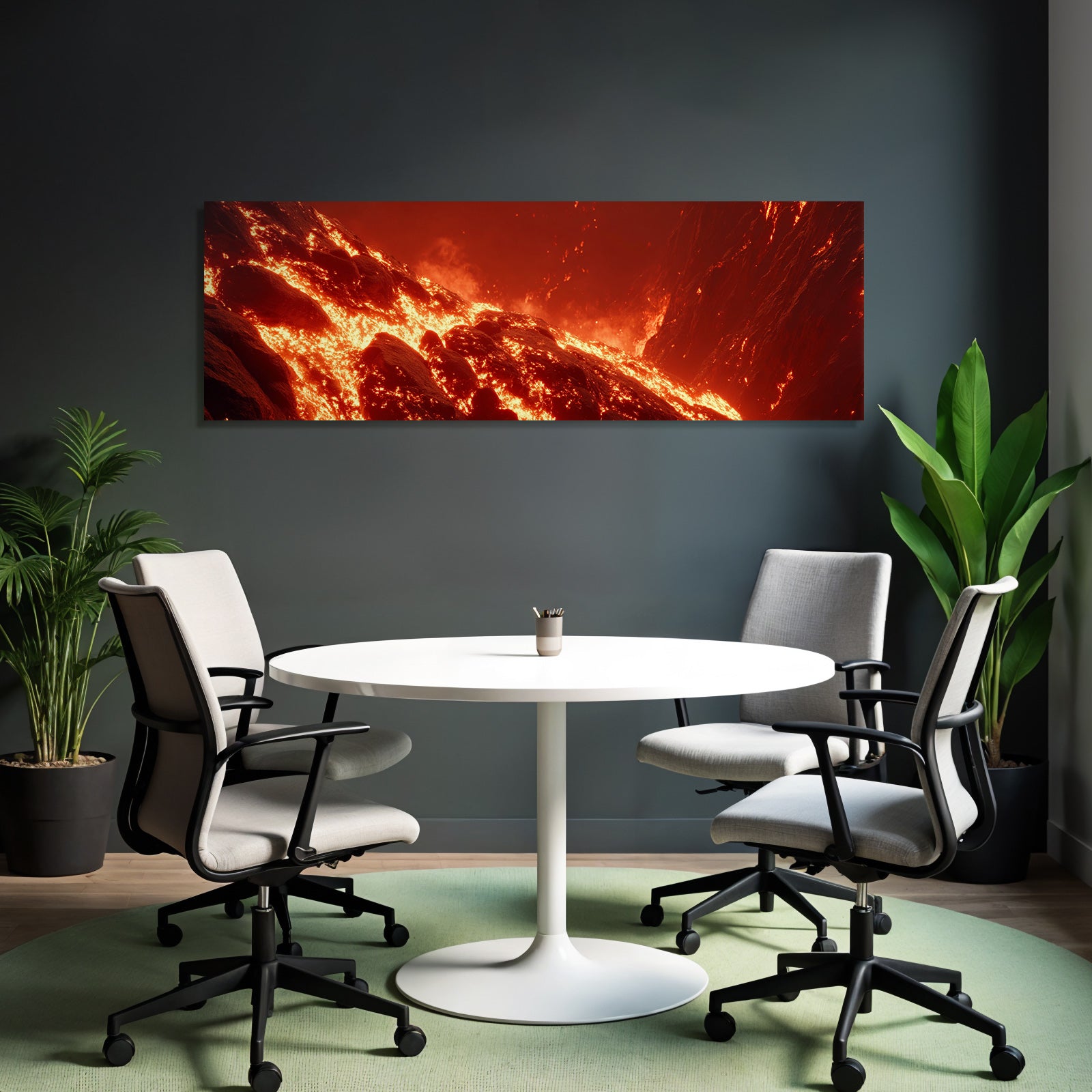 Lavafluss Im Aktiven Vulkan