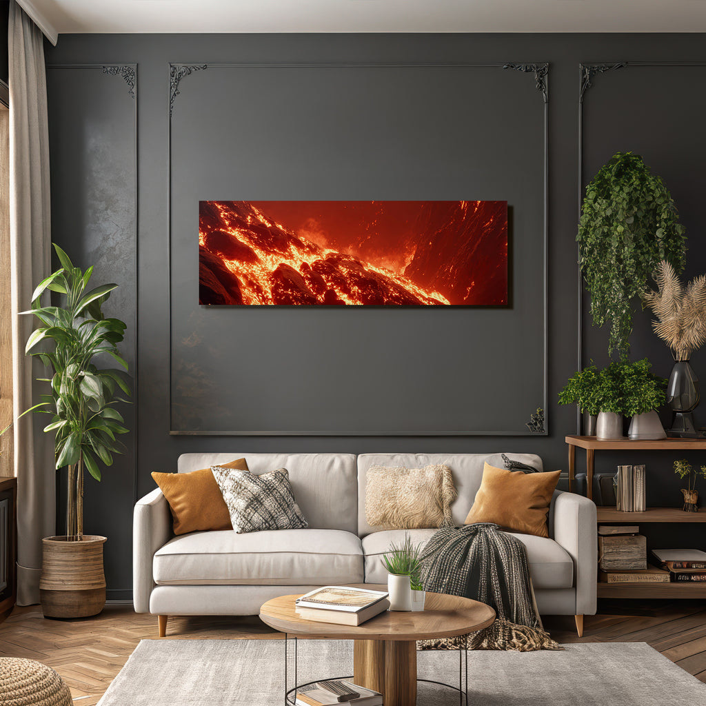Lavafluss Im Aktiven Vulkan