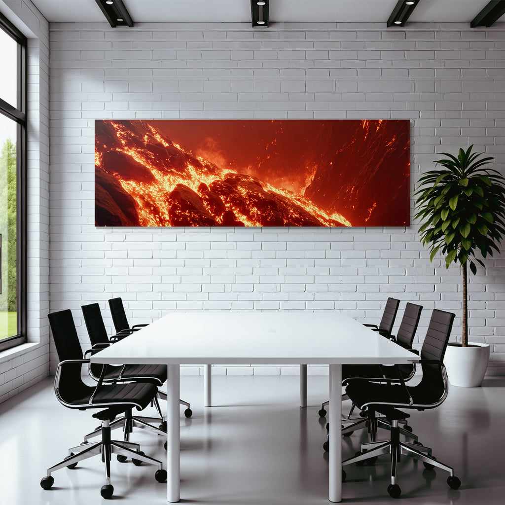 Lavafluss Im Aktiven Vulkan