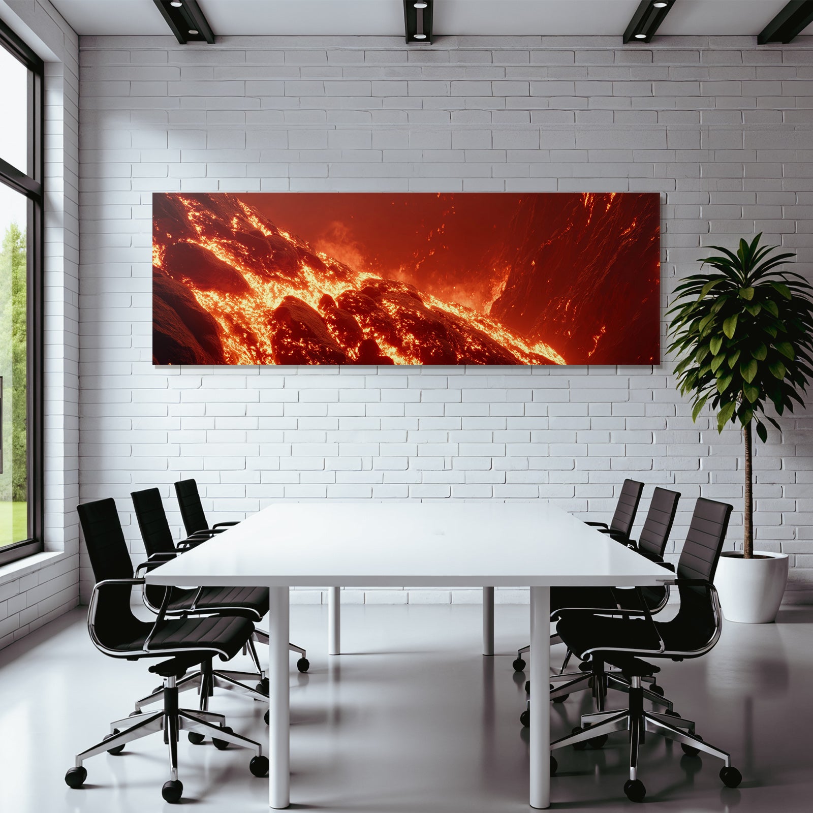 Lavafluss Im Aktiven Vulkan