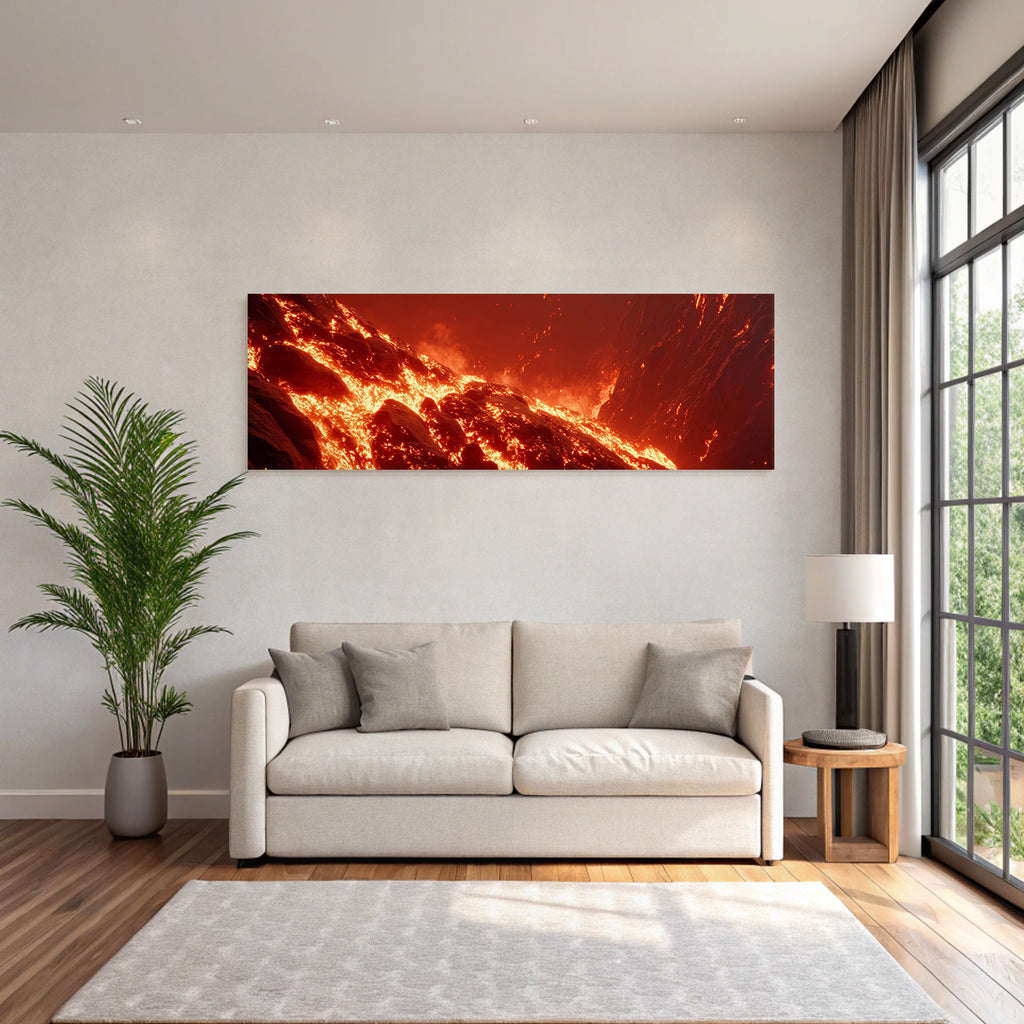 Lavafluss Im Aktiven Vulkan