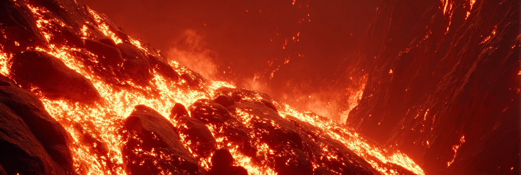 Lavafluss Im Aktiven Vulkan | Feuer und Vulkane | Natur