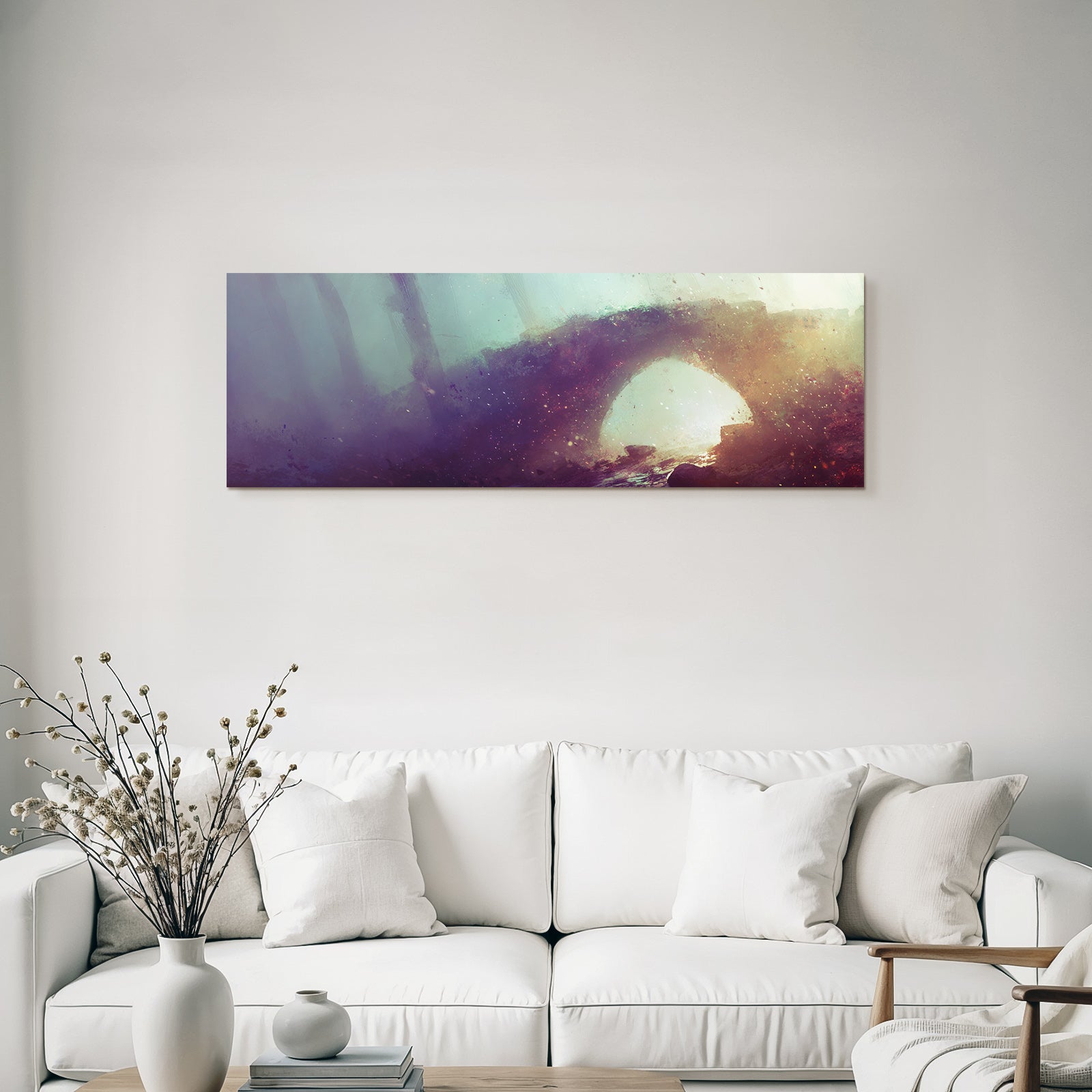 Mystische Andereweltliche Landschaft Mit Bogen