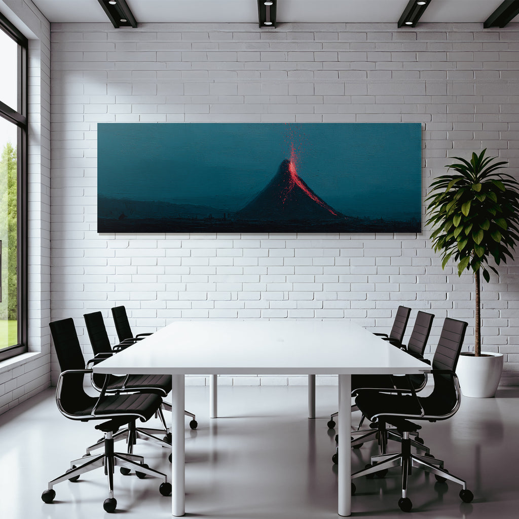 Vulkaneruption Mit Fliessender Lava