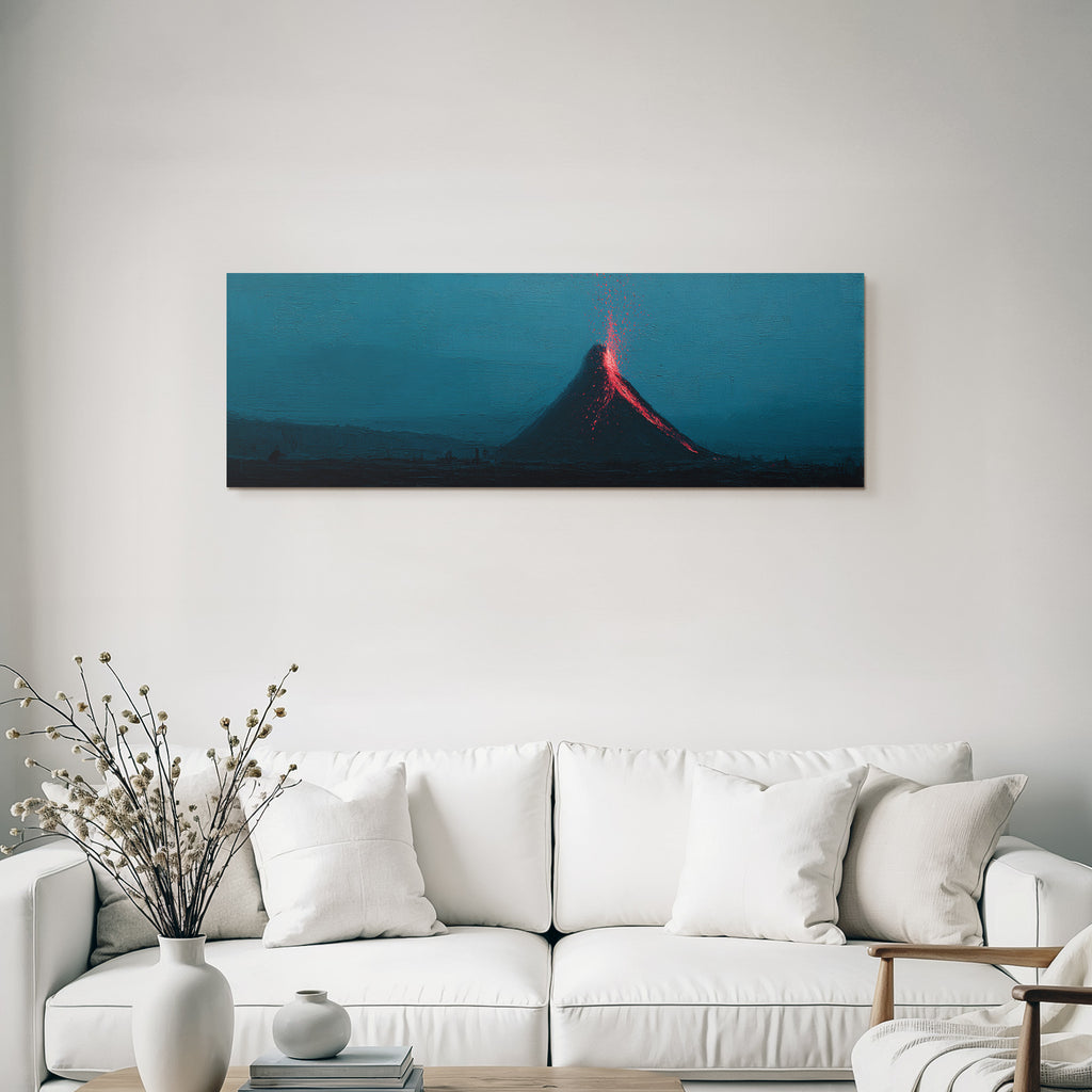 Vulkaneruption Mit Fliessender Lava