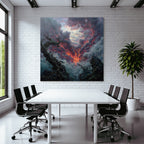Dramatische Landschaft Mit Turbulentem Himmel Und Knorrigen Bäumen