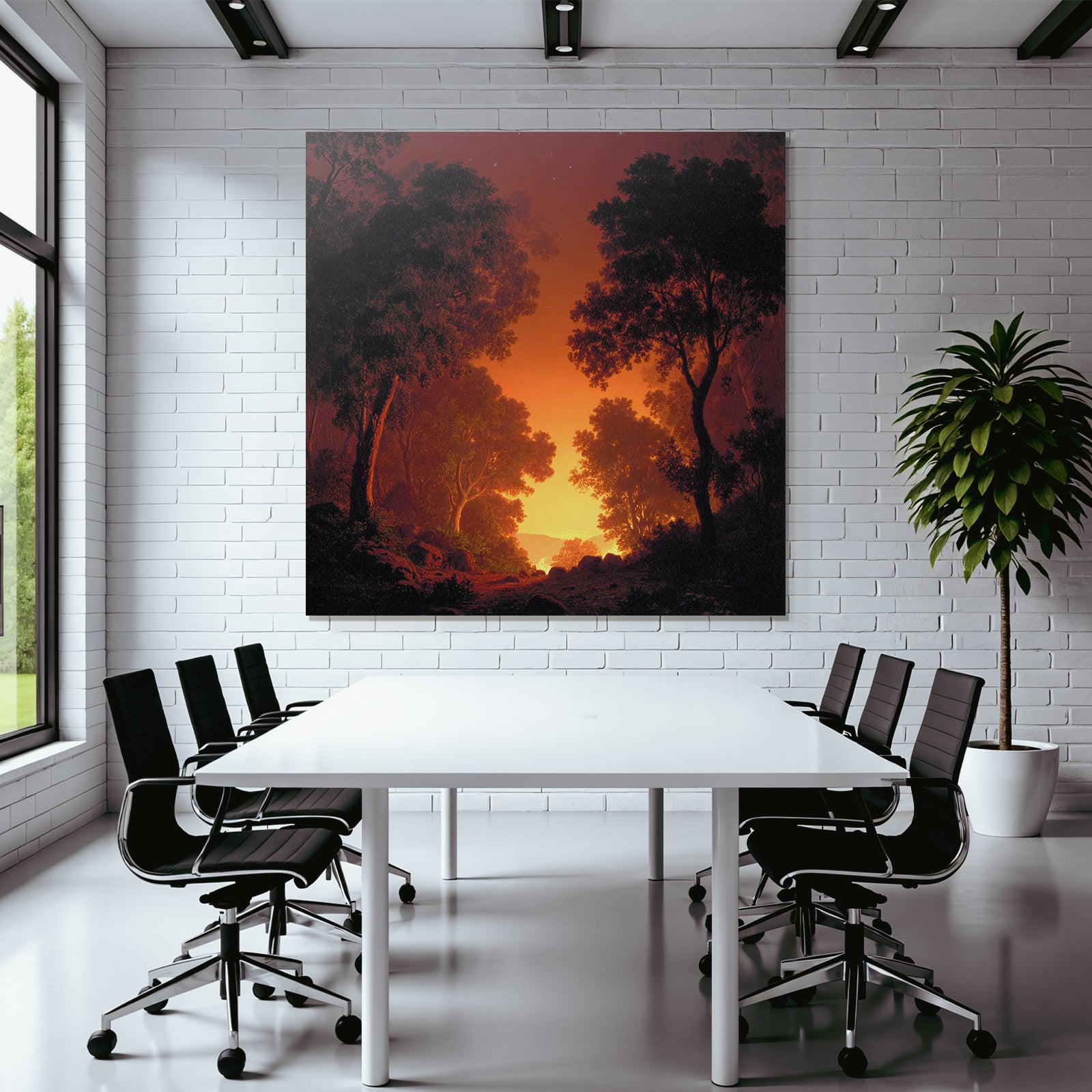Friedlicher Wald Bei Sonnenaufgang