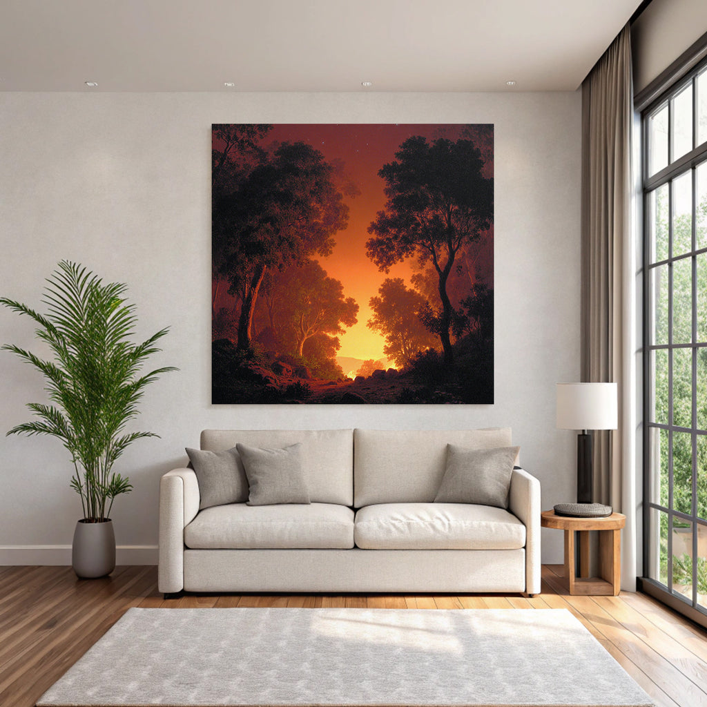 Friedlicher Wald Bei Sonnenaufgang