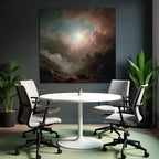 Romantische Landschaft Mit Dramatischen Wolken Und Licht