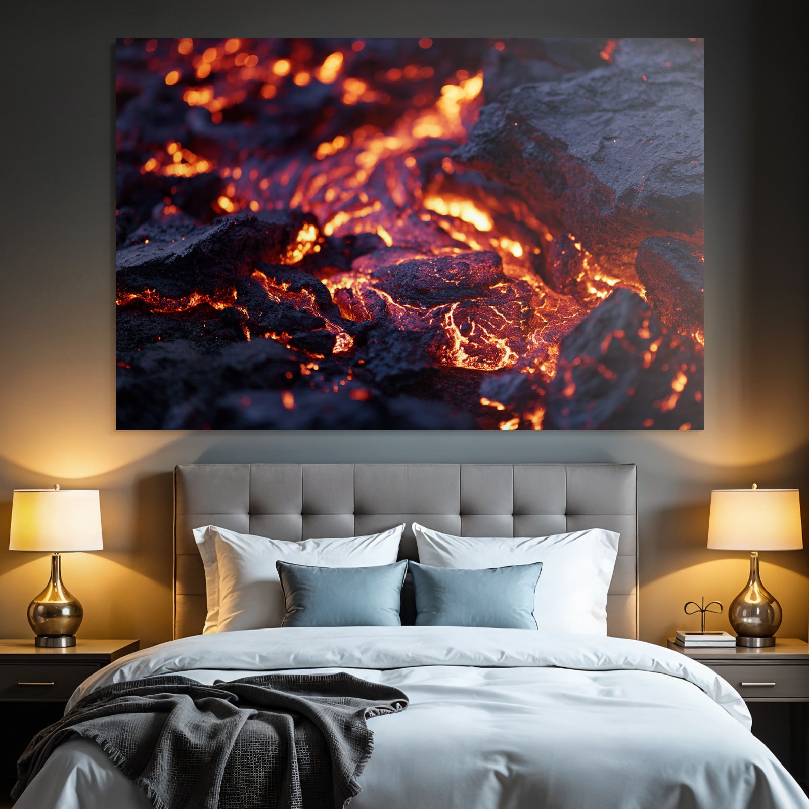 Gluhende Lava Auf Vulkanischer Oberflache