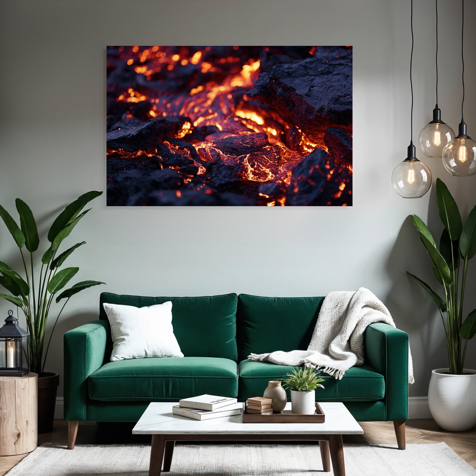 Gluhende Lava Auf Vulkanischer Oberflache