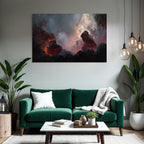 Vulkanlandschaft Mit Gluhender Lava Und Dampf