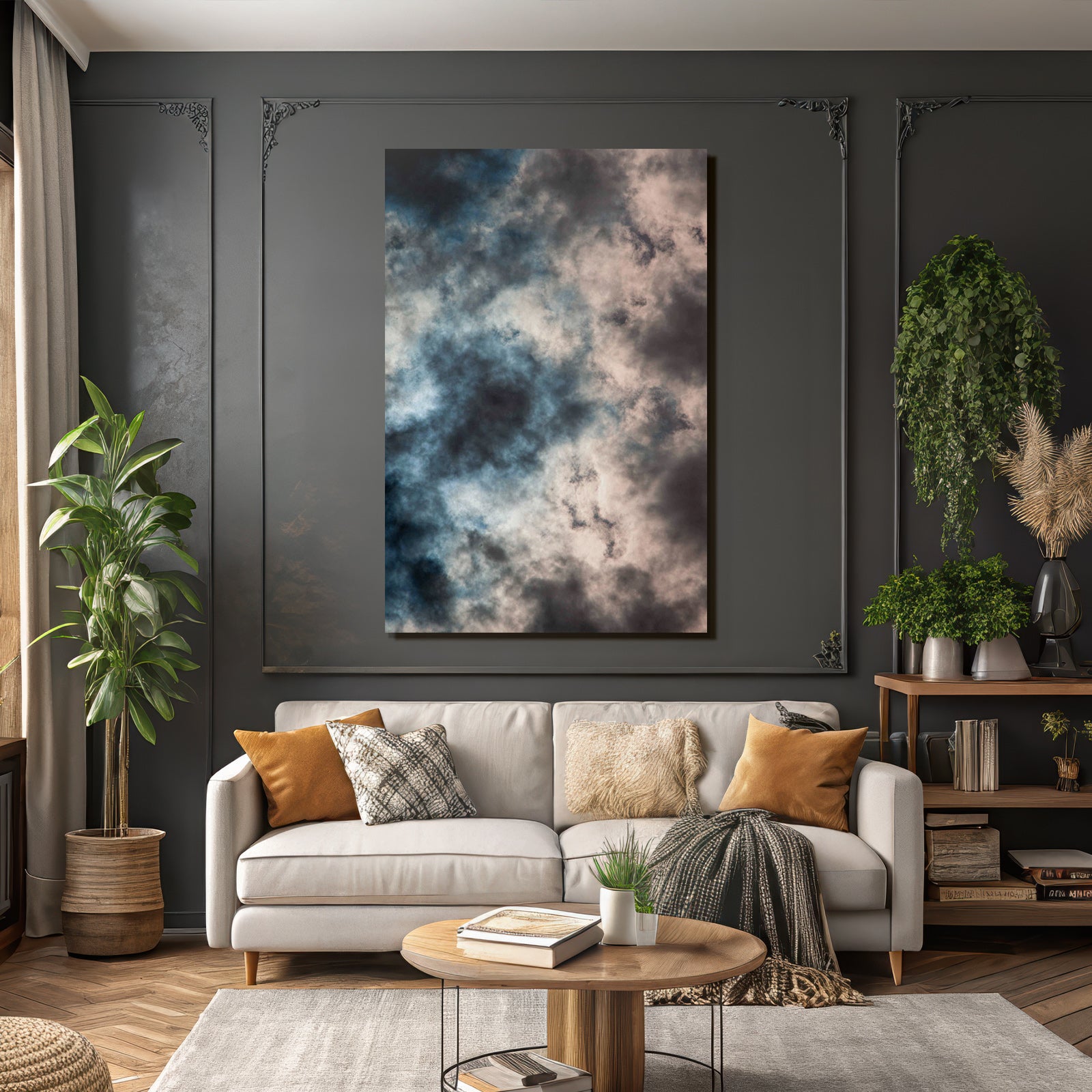 Dramatischer Wirbelnder Wolkenhimmel