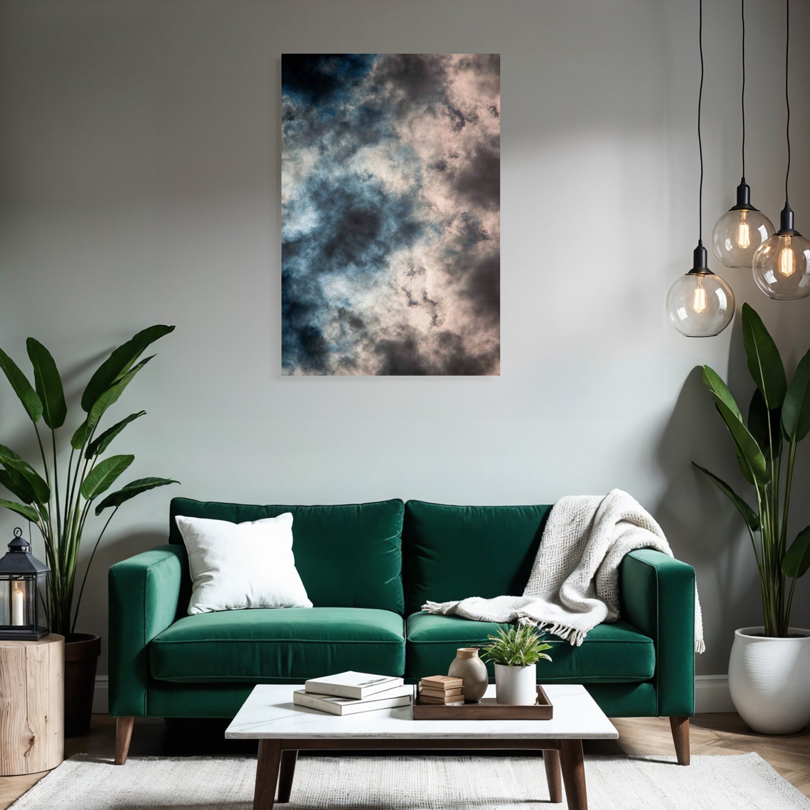 Dramatischer Wirbelnder Wolkenhimmel