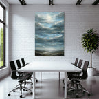 Dramatischer Himmel Mit Wolken Über Texturierter Landschaft