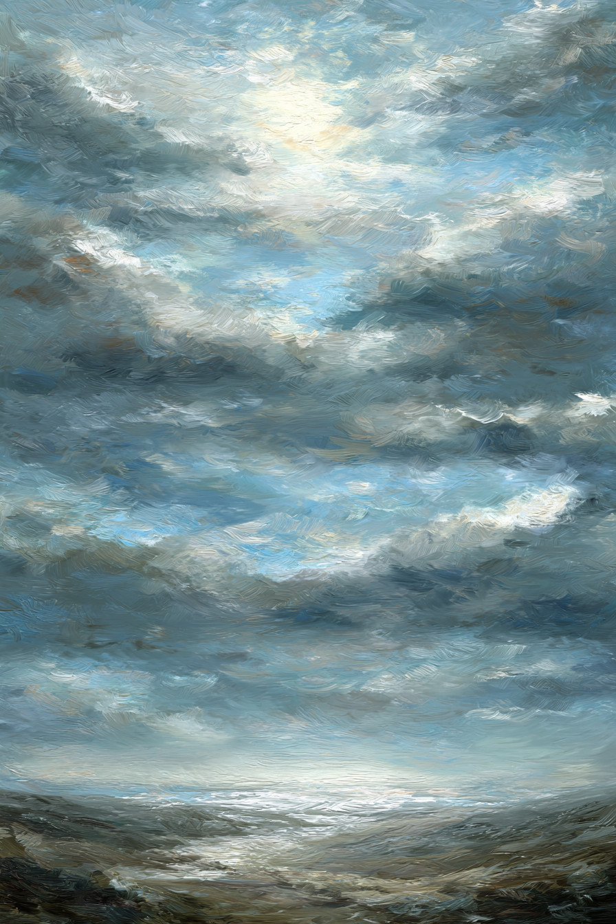 Dramatischer Himmel Mit Wolken Über Texturierter Landschaft | Himmel und Wolken | Natur
