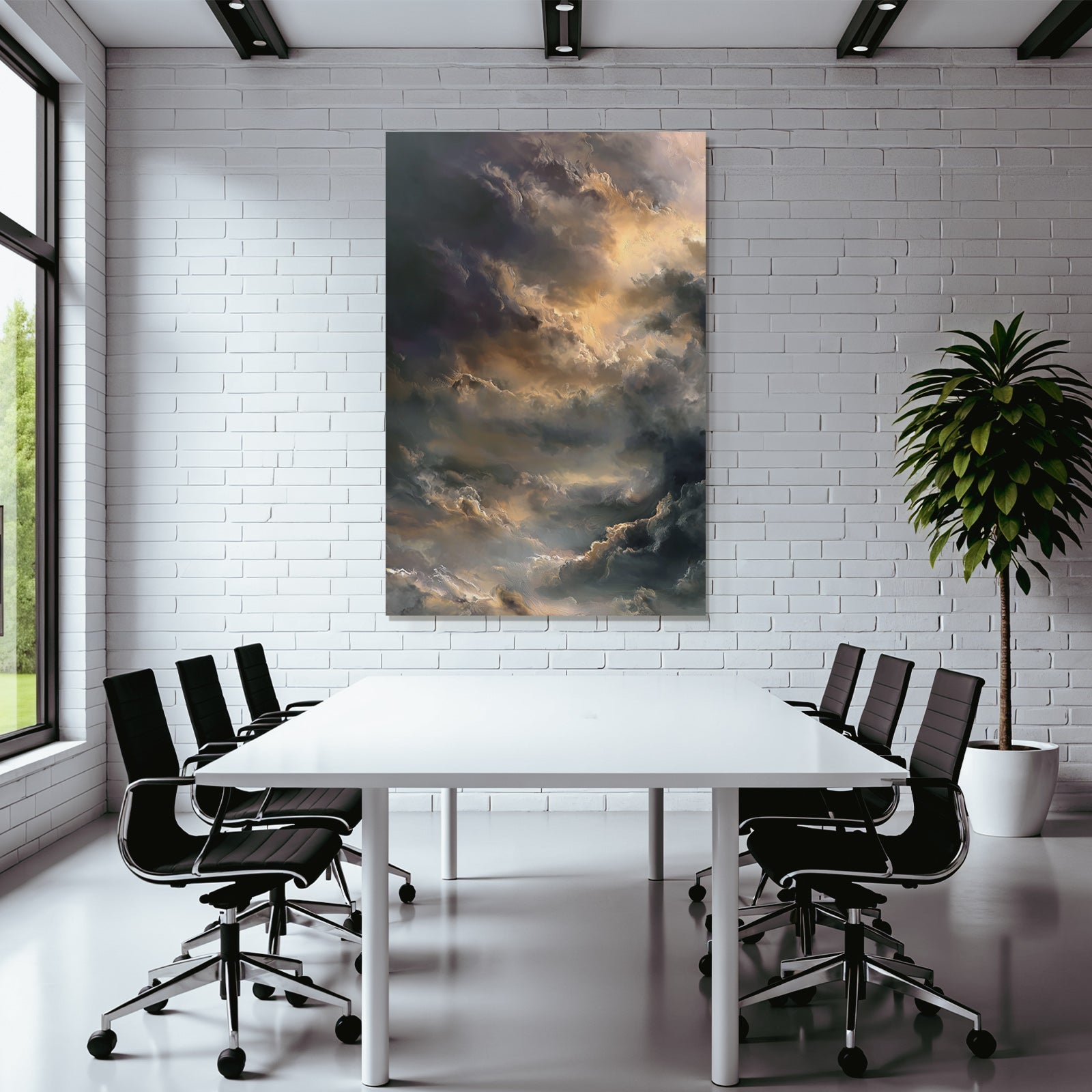 Dramatischer Himmel Mit Wolkenschleiern Und Lichtspiel