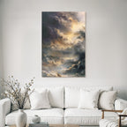 Dramatischer Himmel Mit Wolkenschleiern Und Lichtspiel