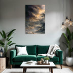 Dramatischer Himmel Mit Wolkenschleiern Und Lichtspiel