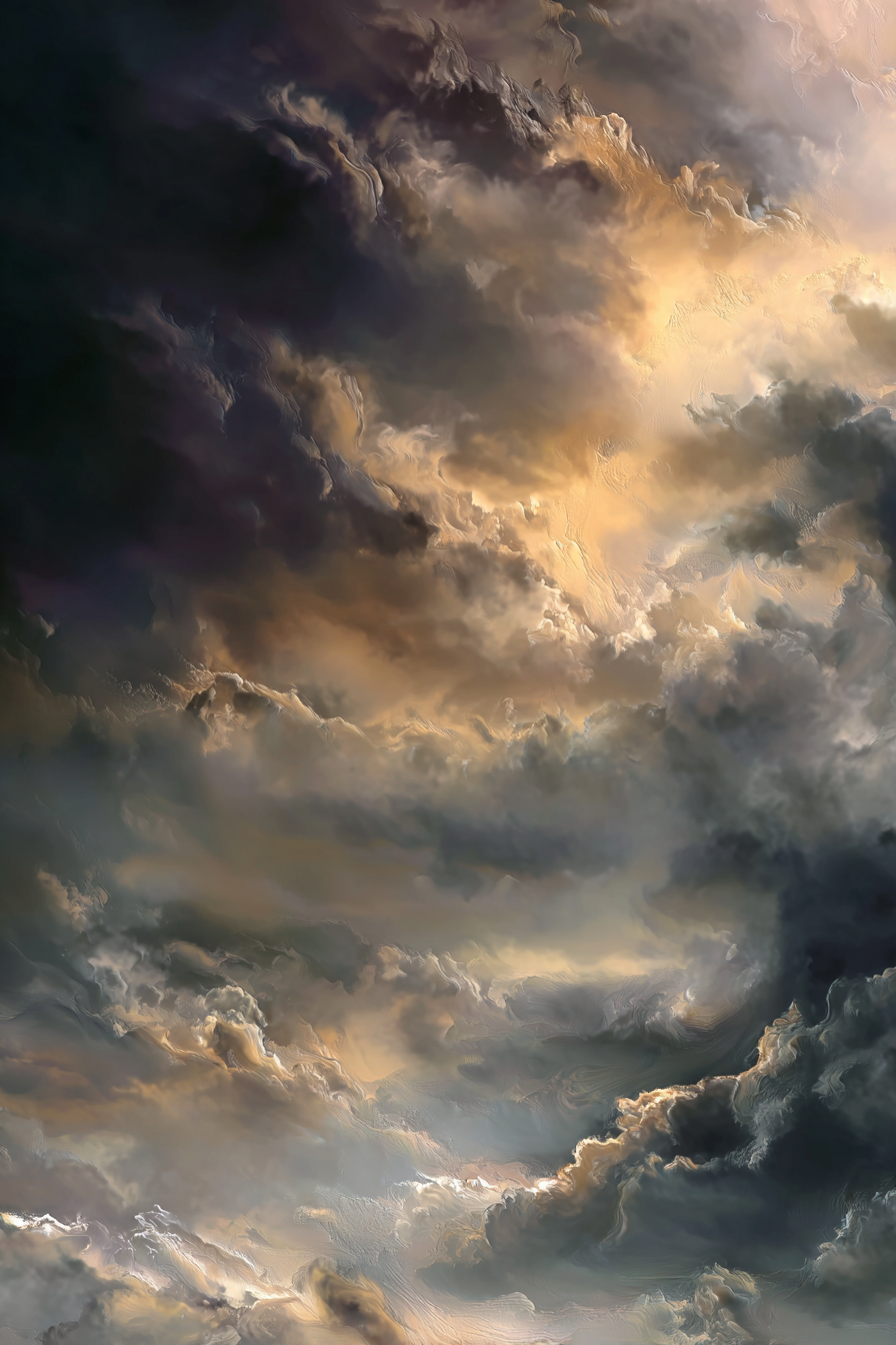 Dramatischer Himmel Mit Wolkenschleiern Und Lichtspiel | Himmel und Wolken | Natur