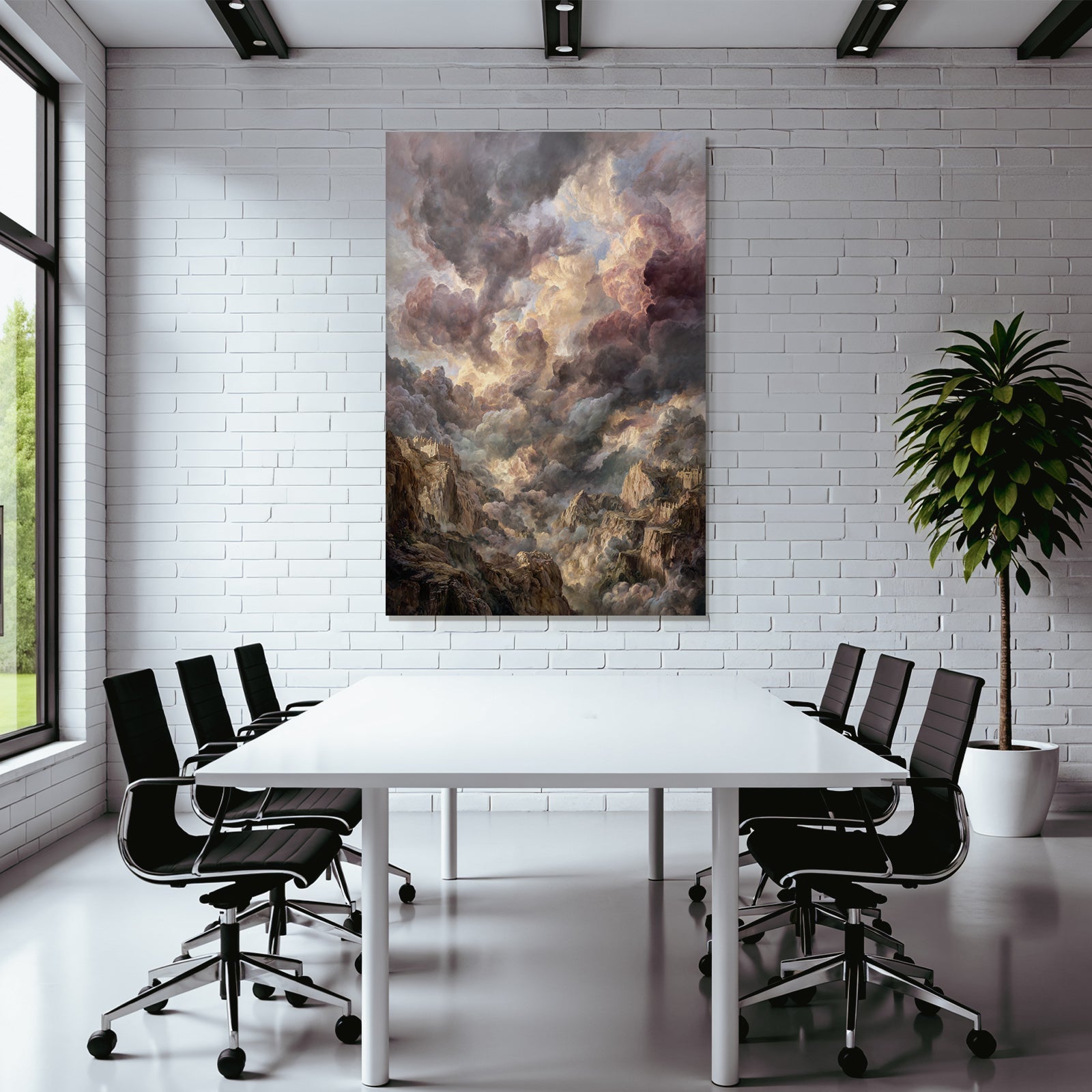 Mystische Burgen An Klippen Unter Farbenfrohen Wolken