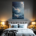 Ruhige Meerlandschaft Unter Wolkenhimmel
