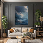 Ruhige Meerlandschaft Unter Wolkenhimmel