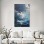 Ruhige Meerlandschaft Unter Wolkenhimmel