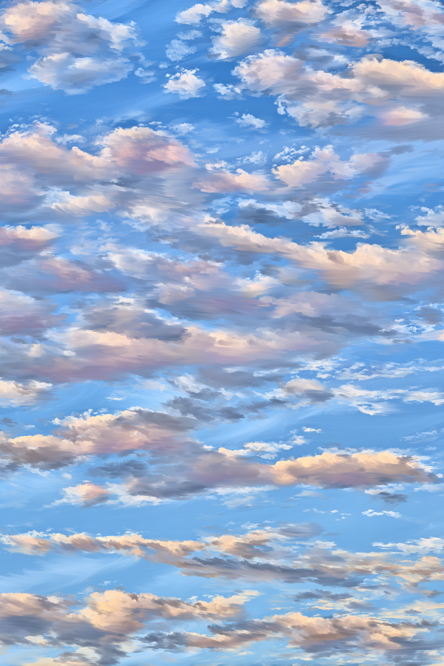 Sanfter Blaür Himmel Mit Bewegten Wolken | Himmel und Wolken | Natur