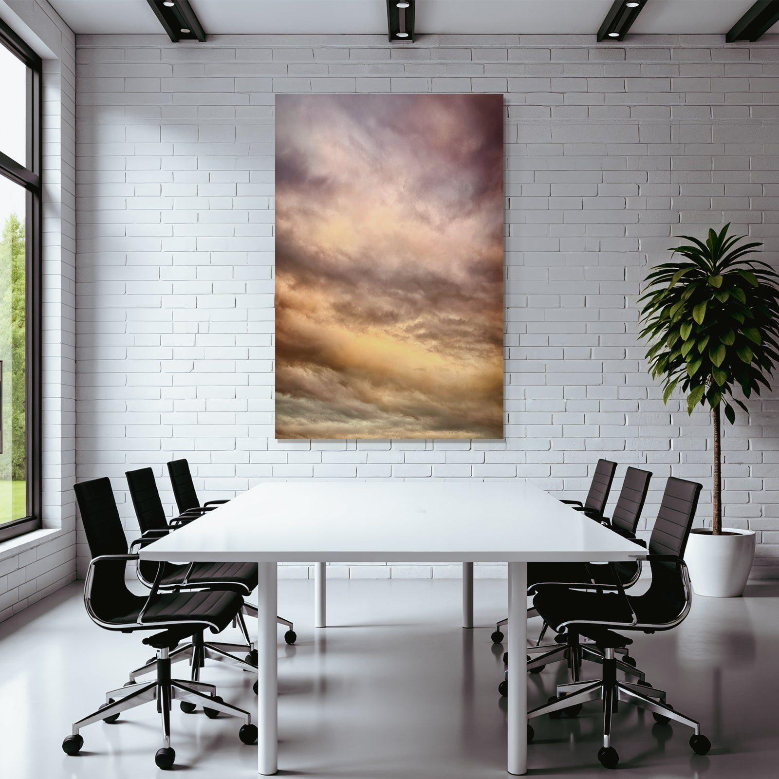 Sonnenuntergang Himmel Mit Lila Und Orangen Wolken
