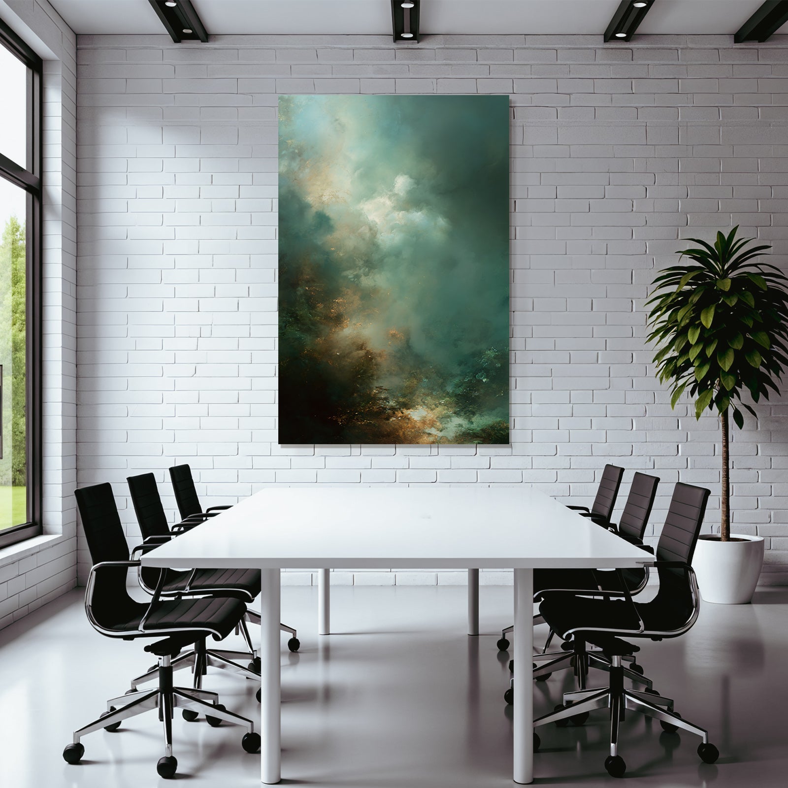 Traumhafte Landschaft In Türkis Und Gold